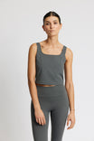 Fitted Top Alice - charcoal grey