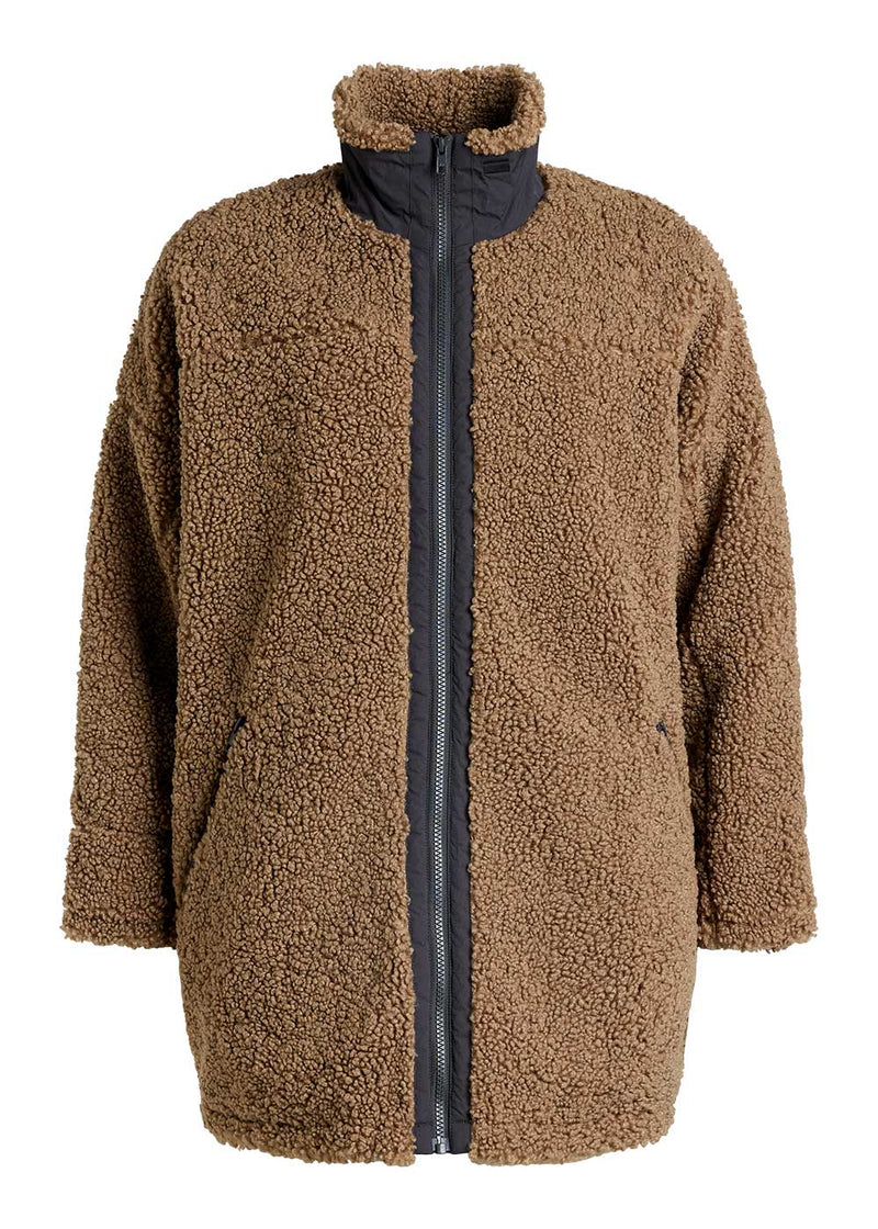 Rethinkit Long Fuzzy coat Larvik Jackets 3203 khaki 