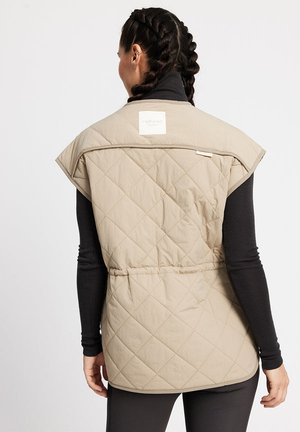 Rethinkit Quilted Gilet Le Mans Thermo 0070 gravel