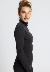 Rethinkit Wool Roll Neck Mona Shirts and Blouses 0022 almost black